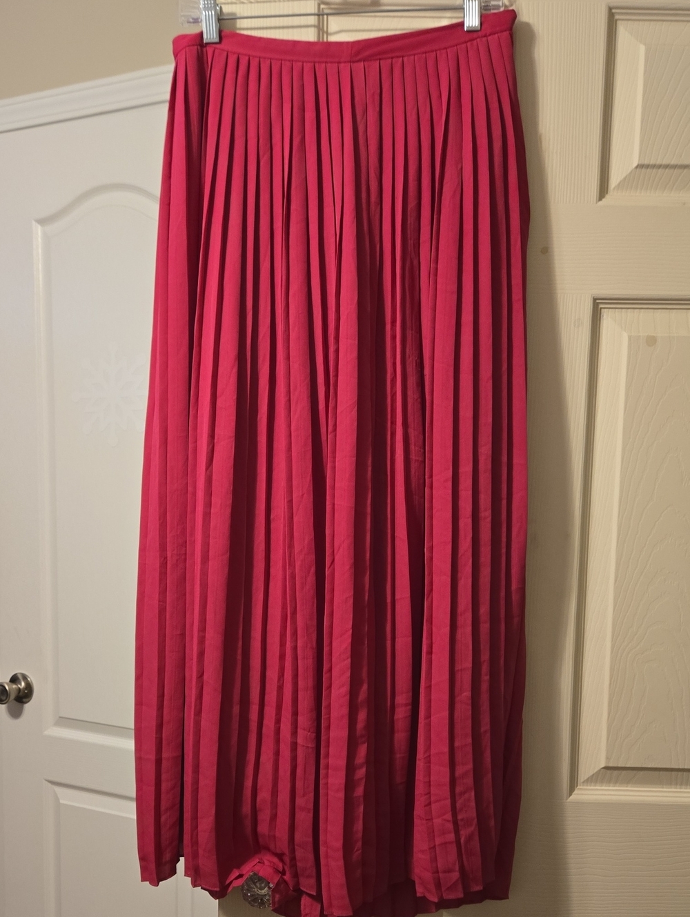 Tommy Hilfiger Pleated Maxi Skirt in Hot Pink